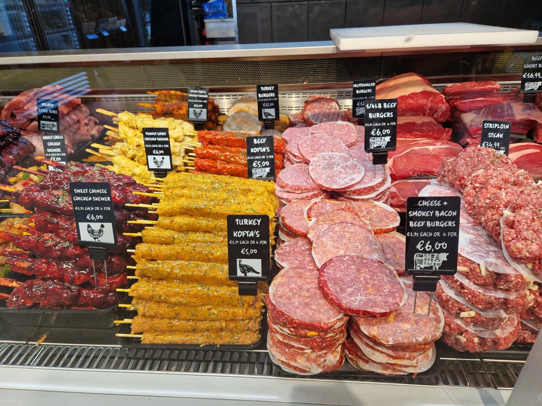 Marinated skewers, koftas and handmade burgers prepared fresh in-store at Faulkner Butchery